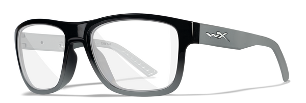 Wiley X WX OVATION Round Eyeglasses  Gloss Black To Grey Fade 56-18-140