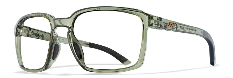 Wiley X WX ALFA Oval Sunglasses  Gloss Crystal Light Olive 56-18-135