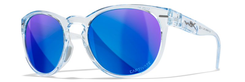 Wiley X WX COVERT Round Sunglasses  Gloss Crystal Sapphire Blue 56-20-140