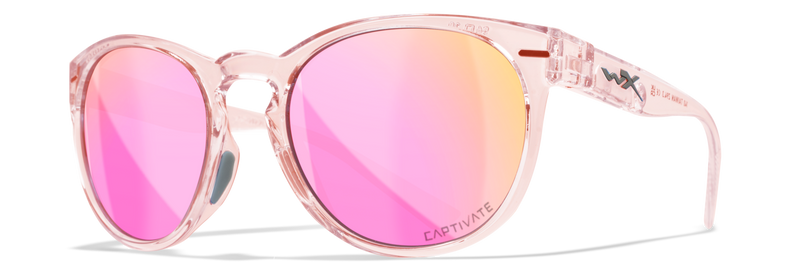 Wiley X WX COVERT Round Sunglasses  Gloss Crystal Blush 56-20-140