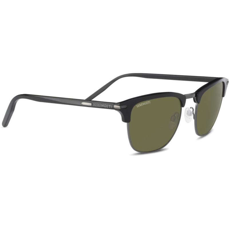 Serengeti Alray Sunglasses  Black Shiny Dark Gunmetal Shiny Medium-Large