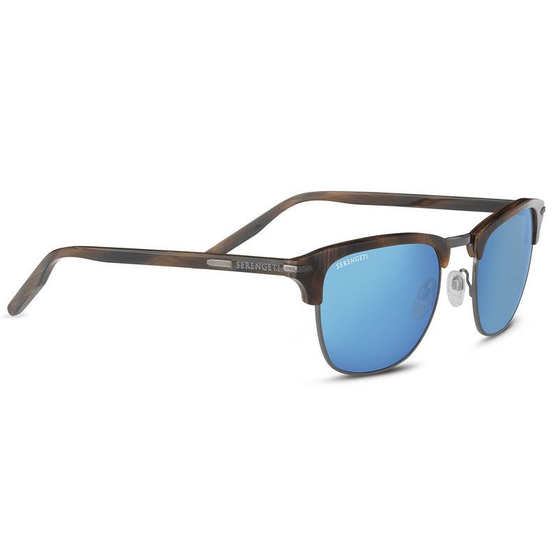 Serengeti Alray Sunglasses  Wood Grain Shiny Dark Gunmetal Shiny Medium-Large