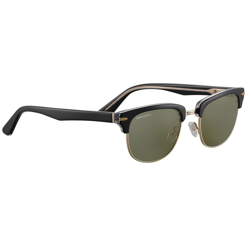 Serengeti Chadwick Sunglasses  Shiny Black Transparent Layer Medium, One size