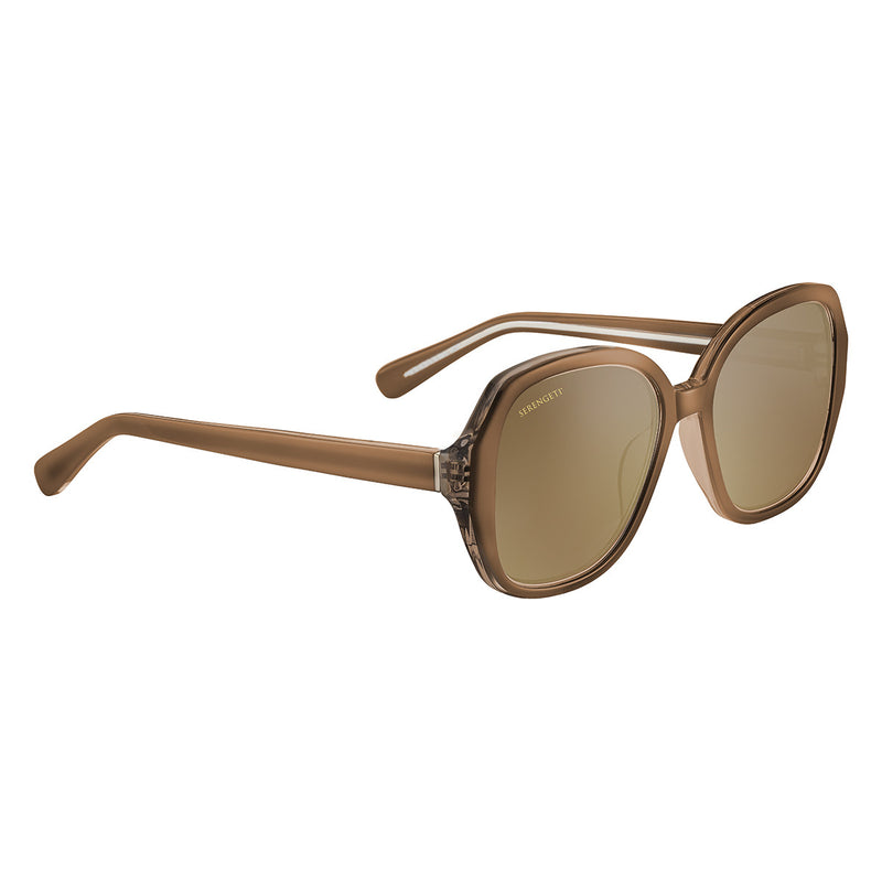 Serengeti Hayworth Sunglasses  Shiny Crystal Caramel Brown Medium