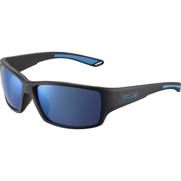 Serengeti Kayman Sunglasses  Black Blue Matte Medium