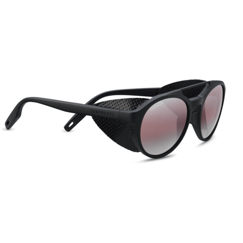 Serengeti Leandro Glacier Sunglasses  Black Black Matte Medium