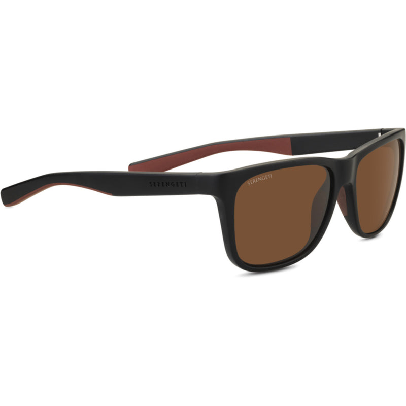 Serengeti Livio Sunglasses  Black Brown Sanded Medium