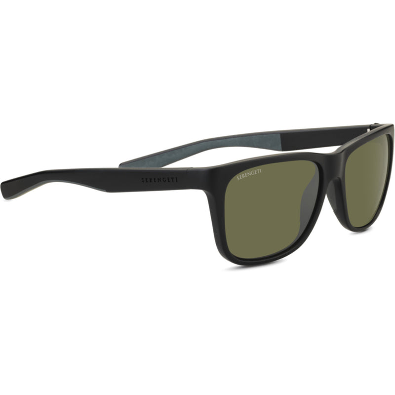 Serengeti Livio Sunglasses  Black Grey Sanded Medium