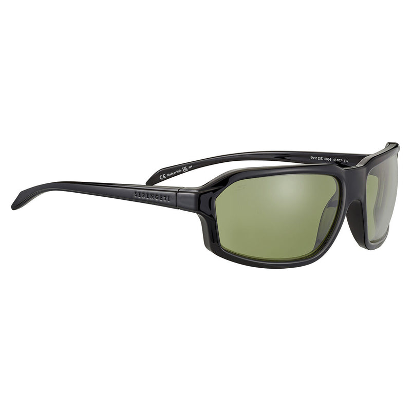 Serengeti Hext Sunglasses  Shiny Black Transparent Layer Medium-Large