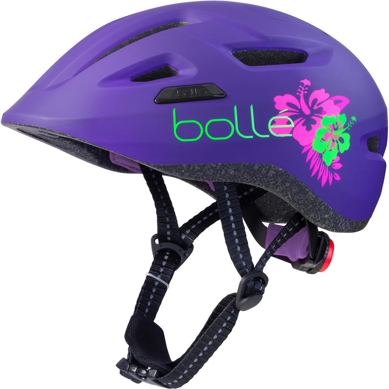 Bolle Stance Junior Cycling Helmet  Purple Flower Matte Extra Small XS 47-51