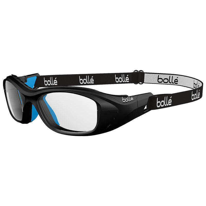 Bolle Swag Strap Sunglasses  Black Electric Blue Matte Small