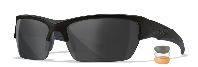 Wiley X WX VALOR Semi Rimless Sunglasses  Matte Black 70-18-120