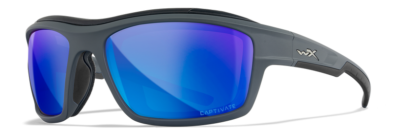 Wiley X WX OZONE Oval Sunglasses  Matte Grey 63-18-125