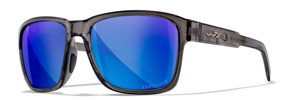 Wiley X WX TREK Oval Sunglasses  Gloss Crystal Dark Grey 57-17-140